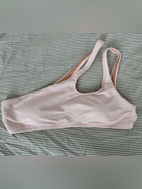 J. Crew Pink Ribbed Bikini Top